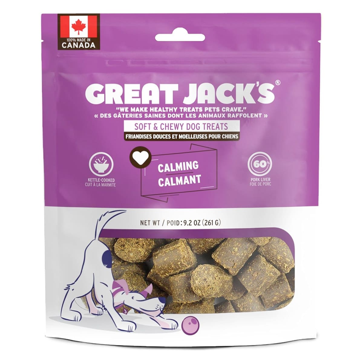 Great Jack’s Functional Calming Grain-Free Dog Treats 9.2oz / 261gm