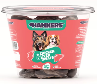 Hankers Chicken Liver Dog Treats - (100gr)
