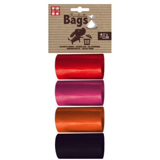 Hygienic Poop Bag Rolls (4 rolls) – Pink