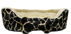 Coco Kindi Soft Printed Oval Fur Bed – Size 3(Mixed Colors,66×55 ×16 cm)