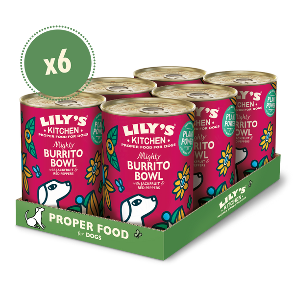 Lily's Kitchen Mighty Burrito Bowl Adult Wet Dog Food 400G Pack of 6