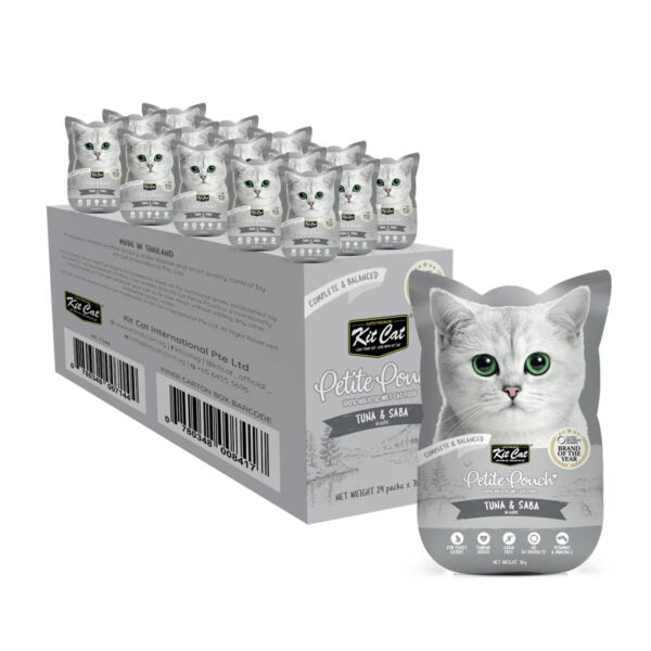 Kit Cat Petite Pouch 70g – Tuna & Saba (1 Box -24pcs)