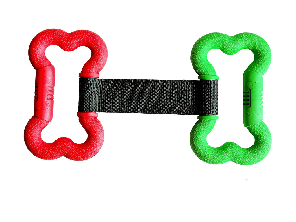 Miss Bear Colorful Two Chain Rubber Dog Chew Toy (Medium Dogs)