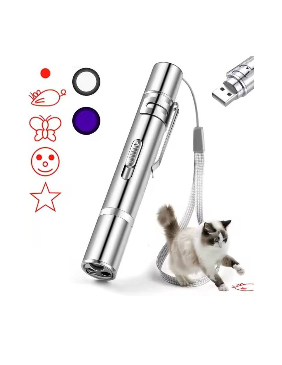 5-in-1 Cat Laser Toy for Interactive Play