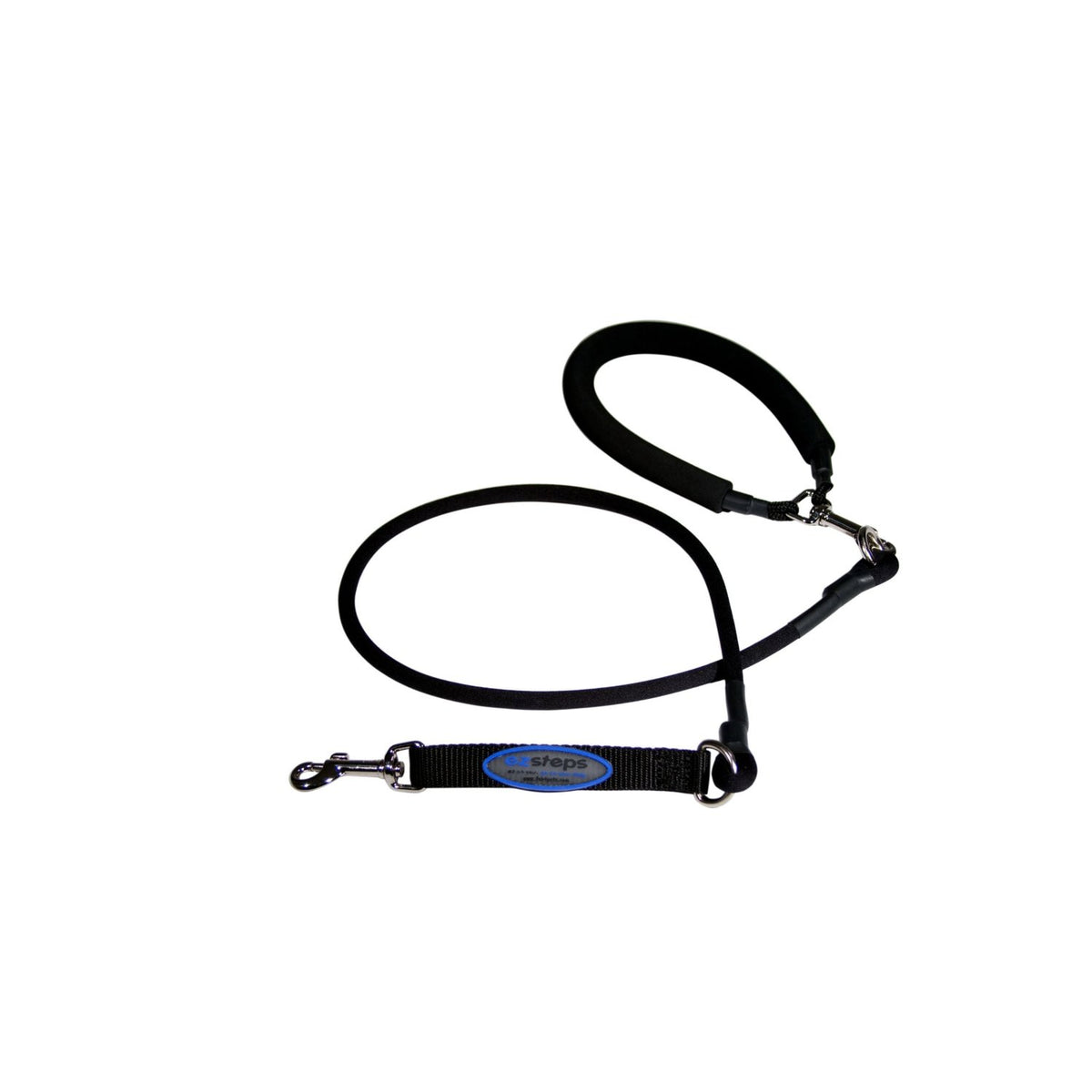 Ez Step Stretch Leash Small — black