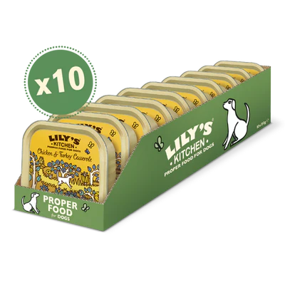 Lily's Kitchen Chicken & Turkey Casserole Wet Dog Food 150G Pack of 10