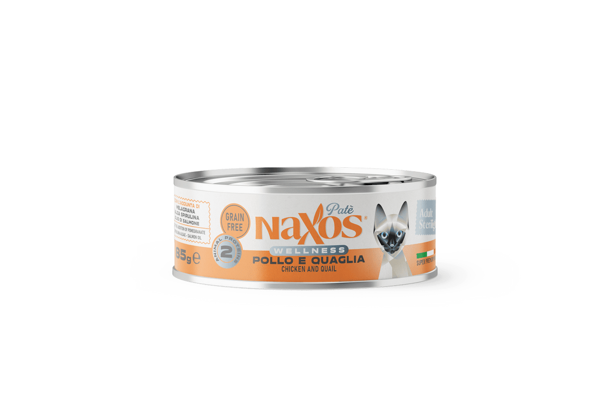 Naxos Cat Grain Free Adult Sterilight Chicken & Quail Pate 85g (Pack of 12)