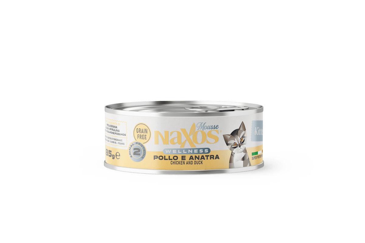 Naxos Kitten Grain Free Chicken & Duck Mousse 85g (Pack of 12)
