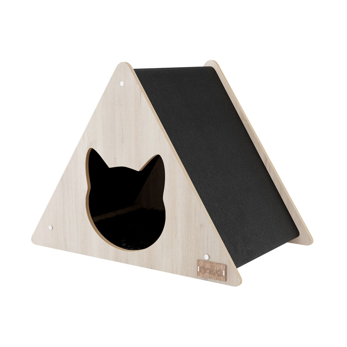 Noba Origin Teepee Hideout Cat Head — black
