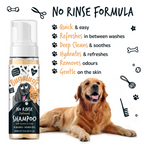 Bugalugs Oatmeal with Coconut & Lime Paw Cleaner No Rinse Foam Shampoo - 200ML