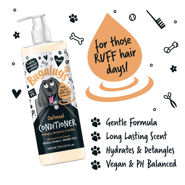 Bugalugs Oatmeal with Coconut & Lime Dog Conditioner - 500ML