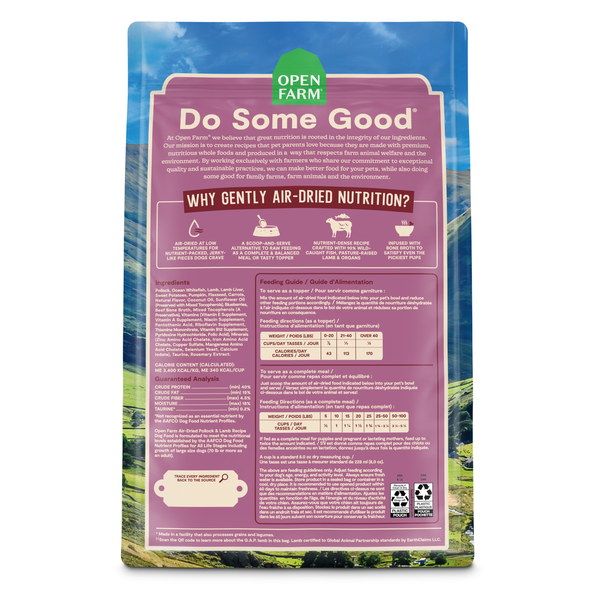 Open Farm Air Dried Alaskan Pollock & Lamb Recipe Dry Dog Food