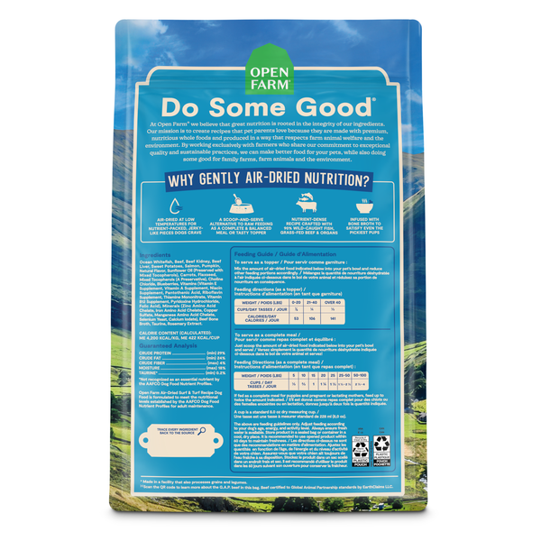 Open Farm Air Dried Surf & Turf Recipe Dry Dog Food - 1LB