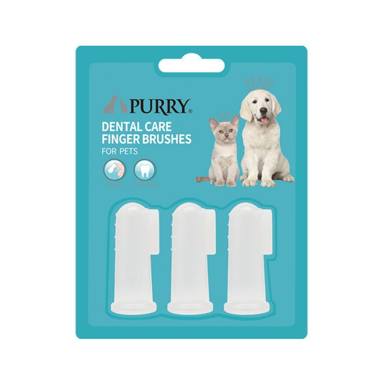 Purry  Silicone Dental care Finger Brushes Set for pets (3pcs)