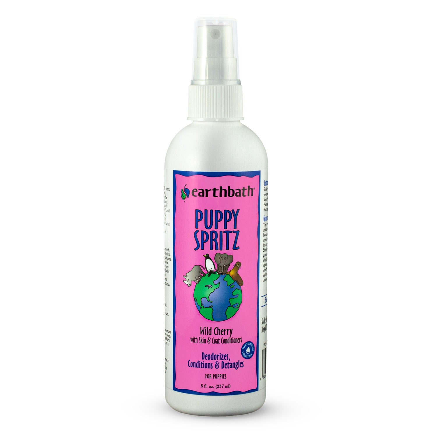 earthbath Puppy Spritz, Wild Cherry with Skin & Coat Conditioners, Made in USA, 8 oz pump spray
