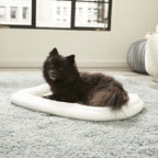 Quiet Time Deluxe Fleece Double Bolster Bed White