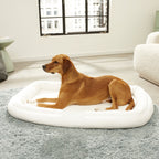 Quiet Time Deluxe Fleece Double Bolster Bed White