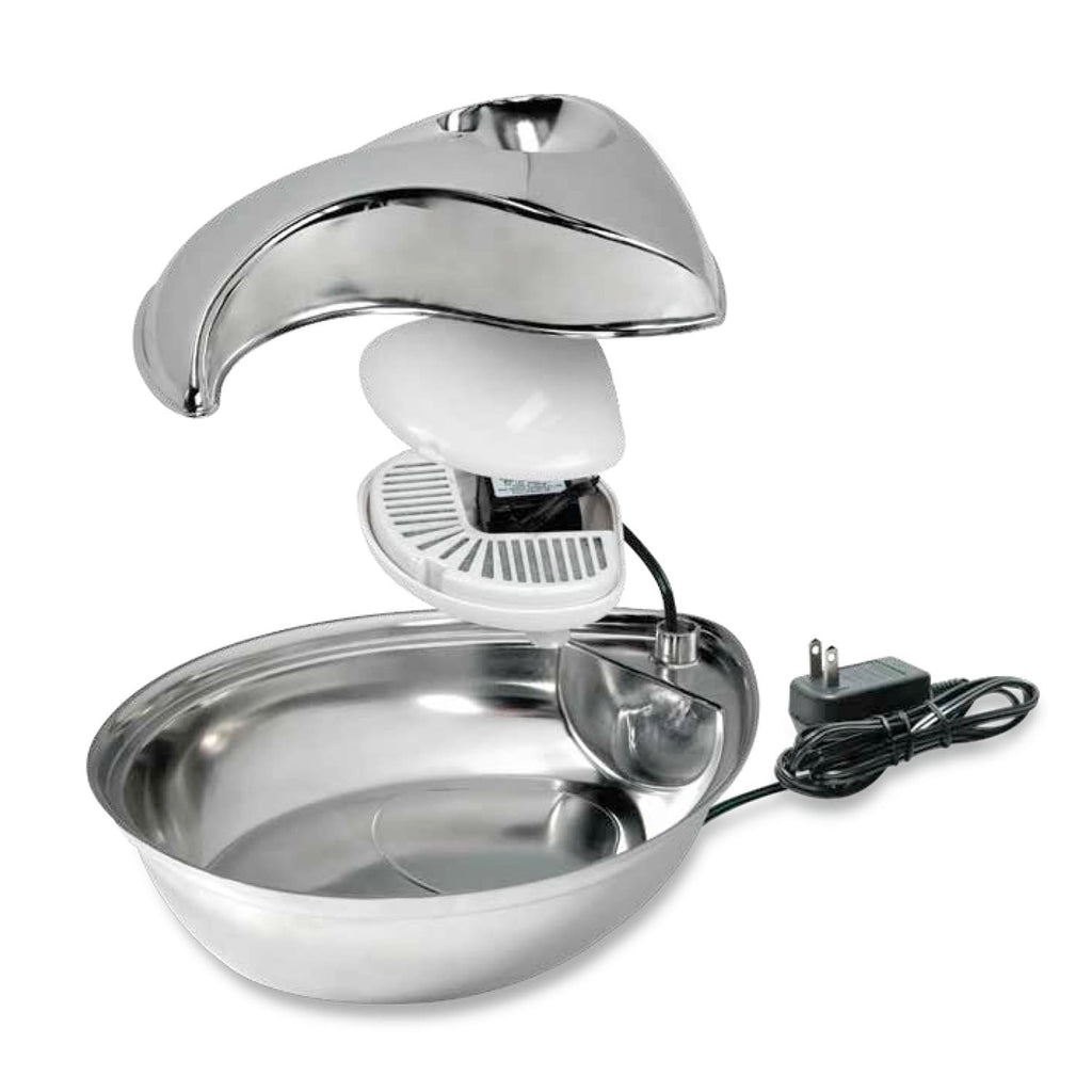 Raindrop Durable Pet Fountain 60oz (Stainless Steel)
