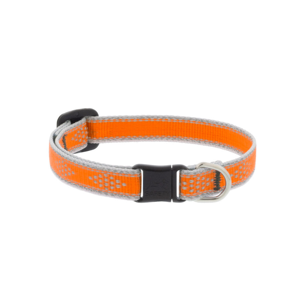 Reflective Safety Cat Collar – Orange Diamond — Without Bell