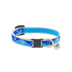 Reflective Safety Cat Collar  Blue Paws