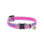 Reflective Safety Cat Collar  Pink Paws