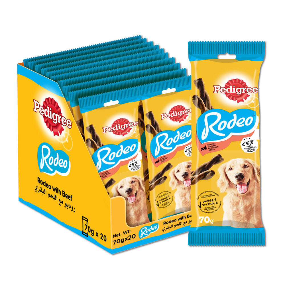 Pedigree Rodeo Beef Dog Treats - 4PCS