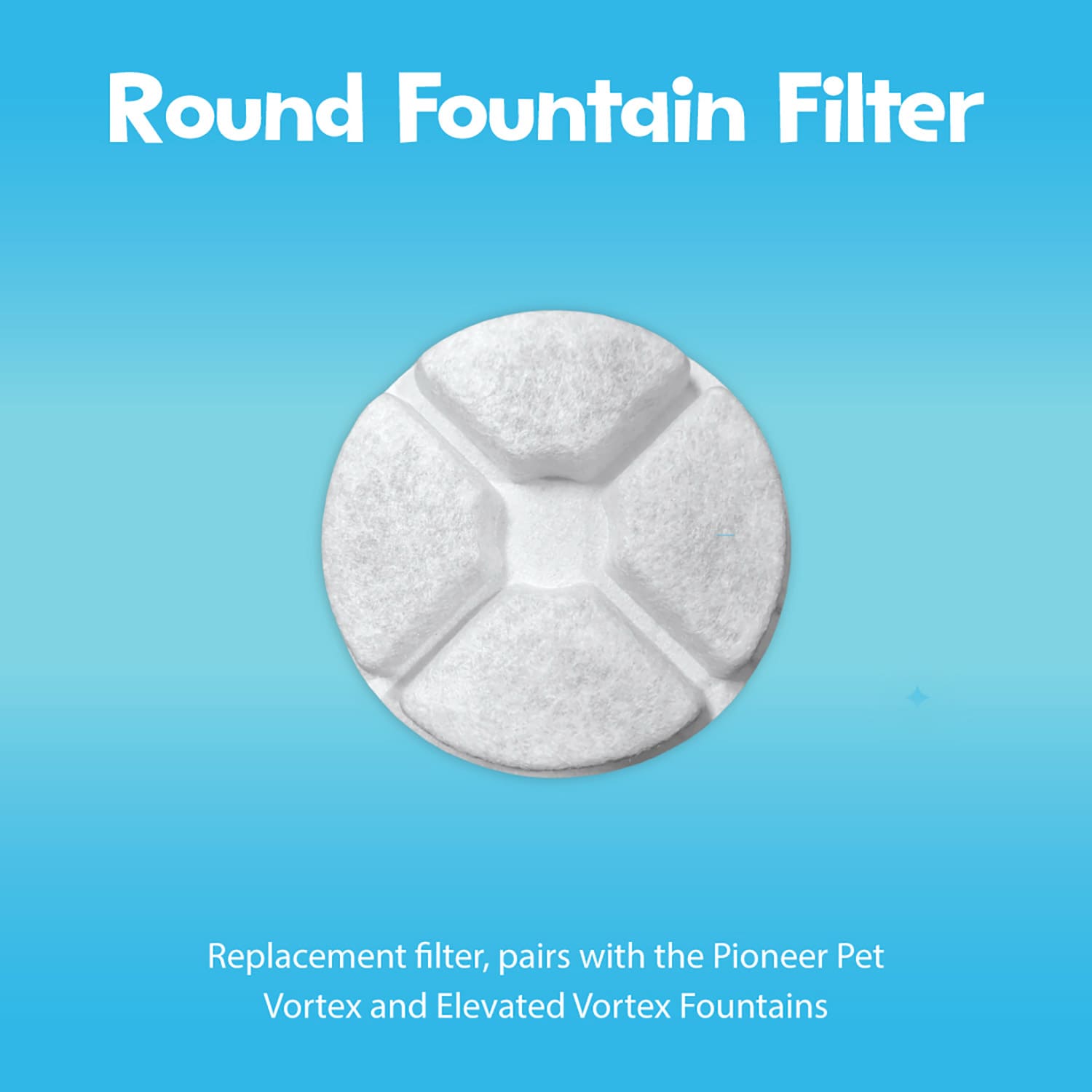 Round Filter replacement for Vortex and Elevated Vortex Fountains  3-Pack