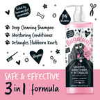 Bugalugs 3 in 1 Raspberry & Lemon Shampoo Conditioner & Detangler for Dogs - 500ML