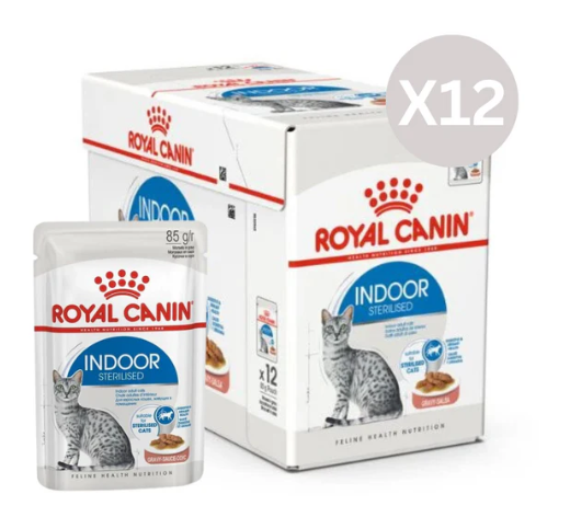 Royal Canin Indoor Sterilised In Gravy Cat Wet Food 85G - Pack of 12