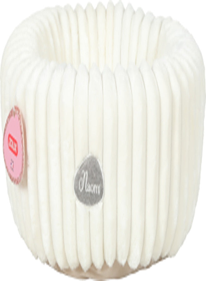 Naomi Quilted Basket Beige 42cm