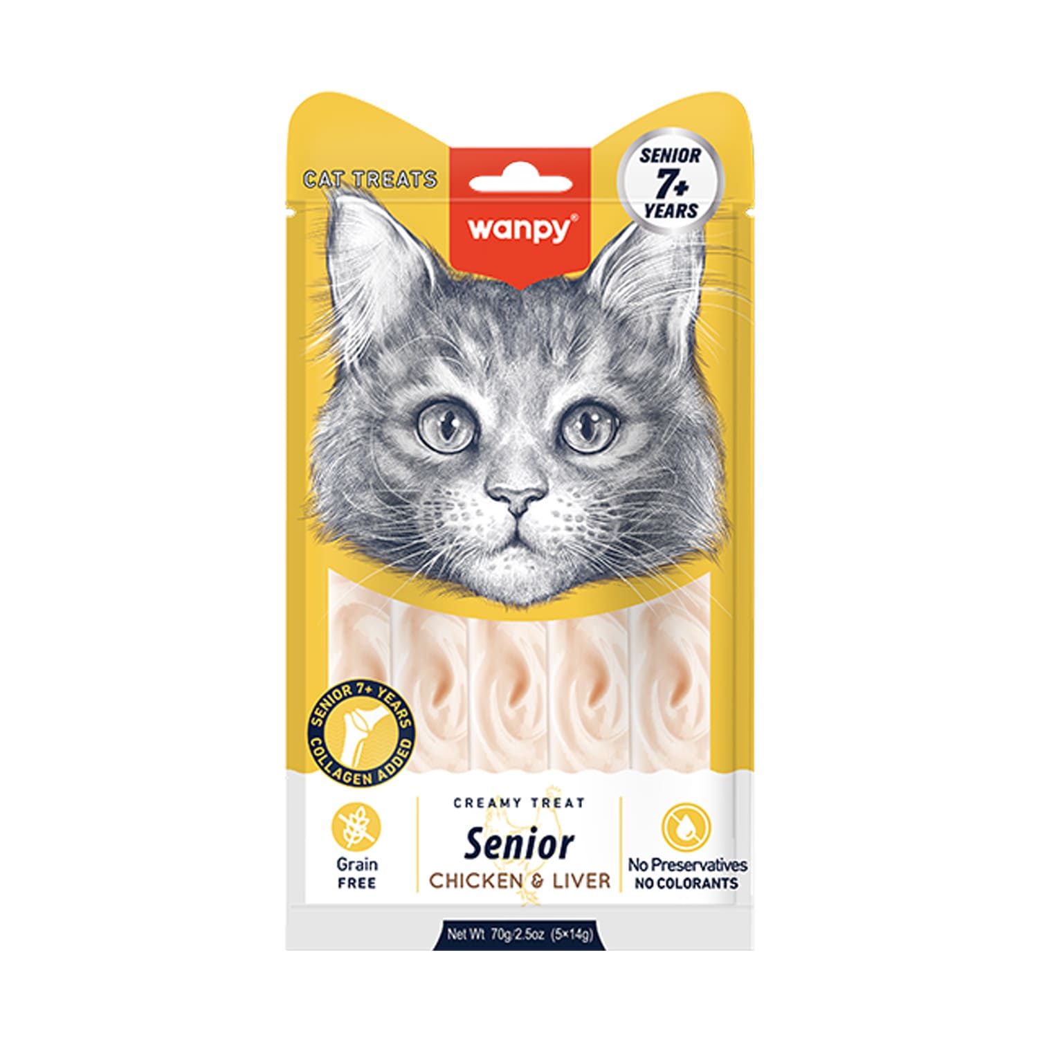 WANPY Creamy Treat For Senior 7+ Chicken & Liver
