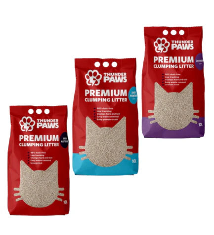 Thunder Paws Premium Hard Clumping Clay Cat Litter
