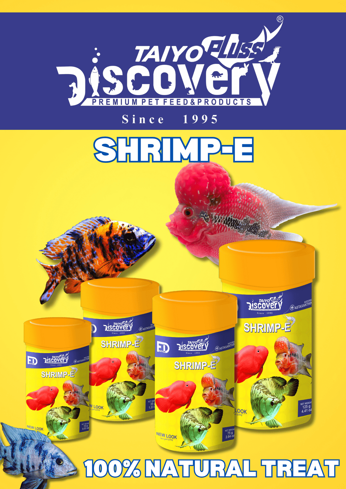 Taiyo Pluss Discovery Shrimp-E Fish Food -15Gm (100ml)