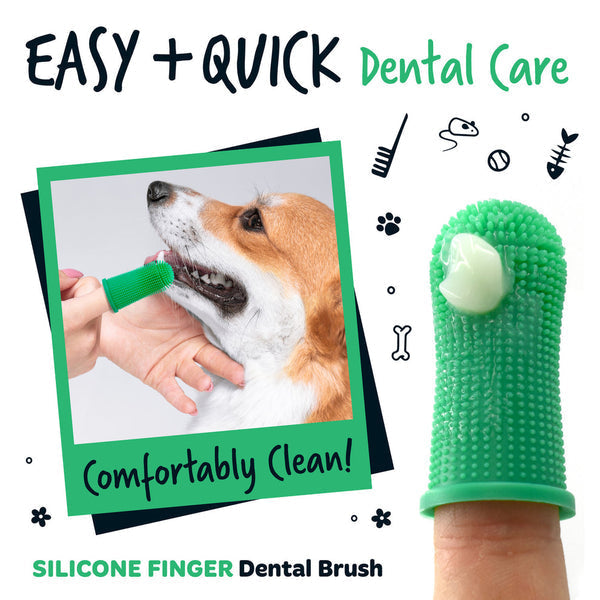 Bugalugs Finger Brush for Dogs & Cats - 3PIECES