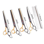 Purple Dragon Professional 5-in-1 Pet Grooming Scissor Set – Japanese Steel (8 Inch)