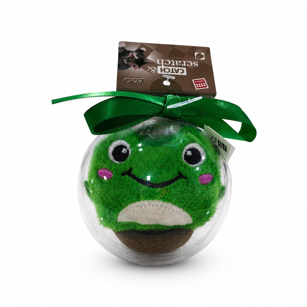 GiGwi Hemispherical Tumbler Toy with Catnip – Frog