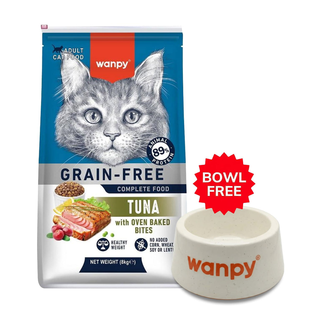 Wanpy Grain Free Adult Cat Tuna 8 Kg