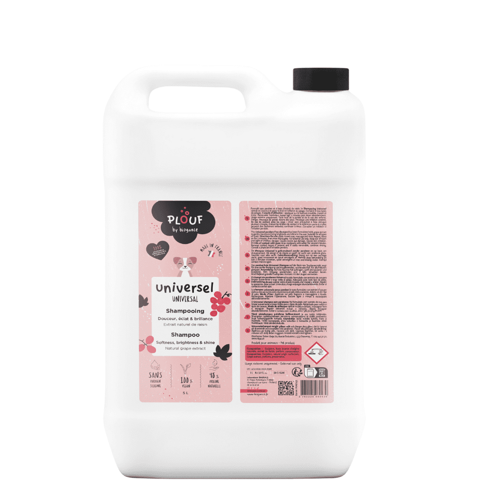 Plouf Universal Pet Shampoo –Natural Grape Extract (5L)