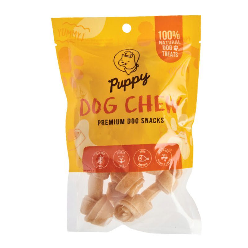 Puppy Dogchew Knotted Bone 2" 8Pcs - 110G