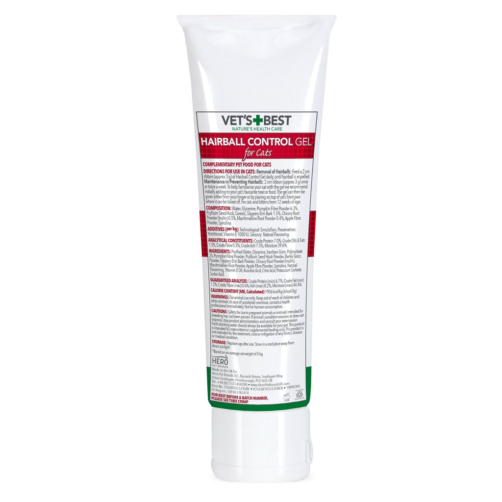 Vet’s Best Hairball Control Gel for Cats – 100g