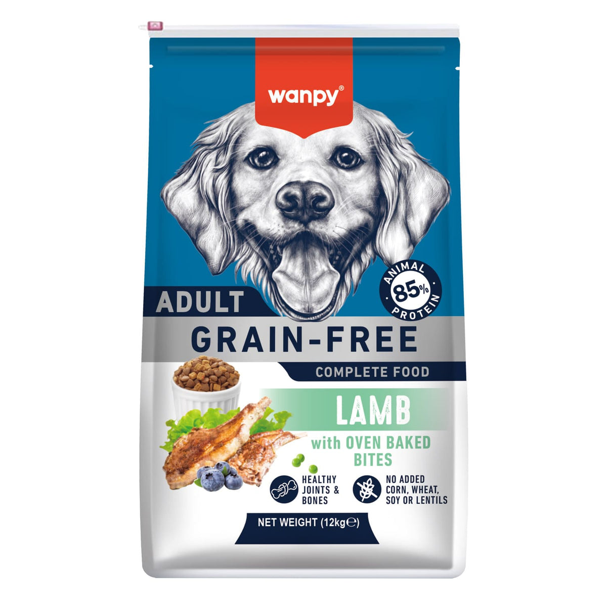 WANPY Grain Free Complete Food for Dog - Lamb Recipe 12 Kg