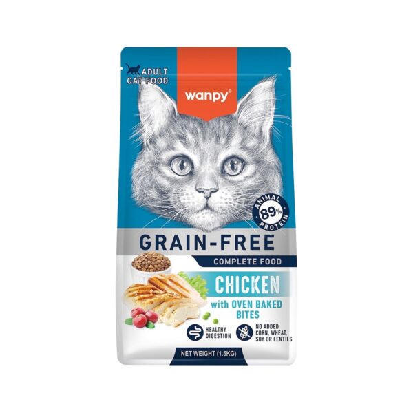 Wanpy Grain Free Complete Food for Adult Cat Chicken Recipe