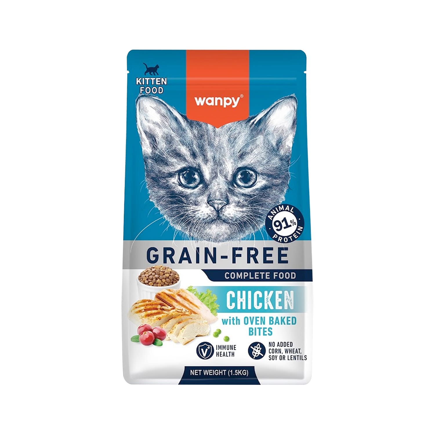 Wanpy Grain Free Complete Food for Kitten – Chicken Recipe