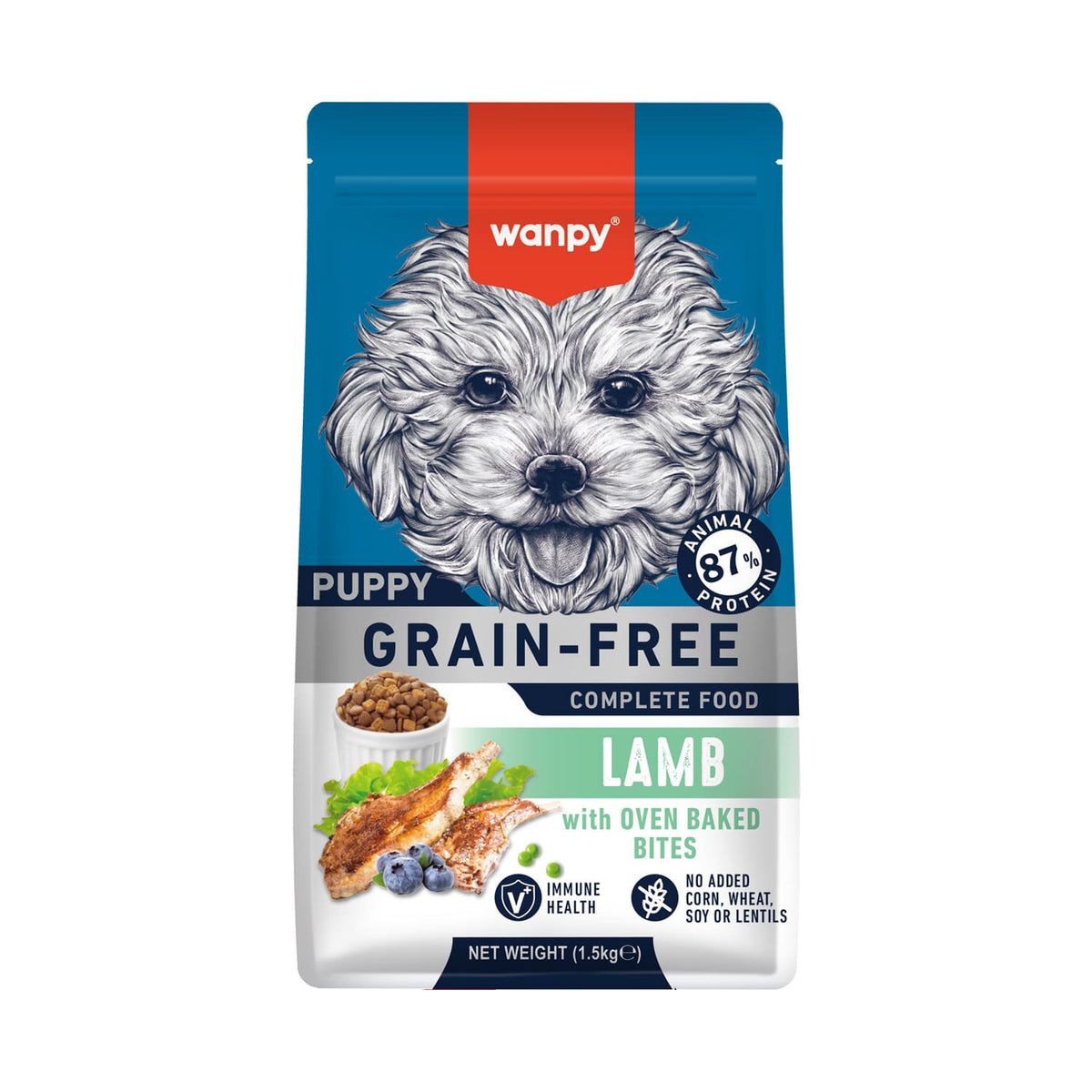 WANPY Grain Free Complete Food For Puppy – Lamb Recipe — 1.5Kg