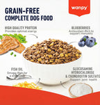 Wanpy Grain Free kibble and oven-baked bites detail