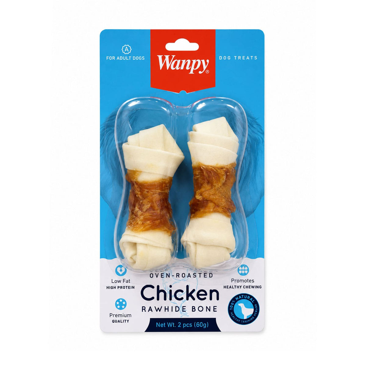 Wanpy Chicken & Rawhide Bone -2 Pieces(60 g)