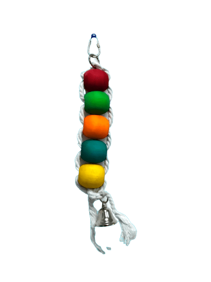 Pets  Club Natural Wooden Bird Toy With Bell H-25Cm, W-15 Cm