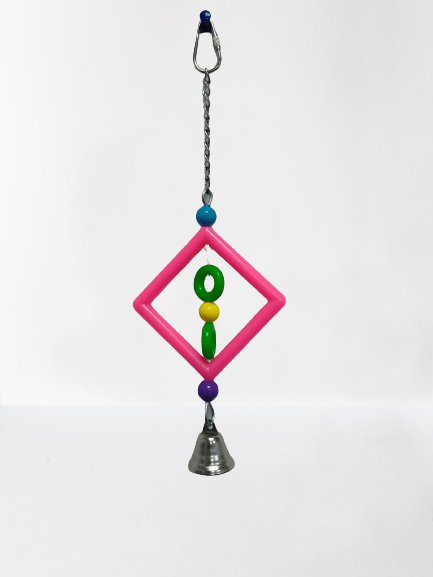 Pets Club Plastic  Bird Toy With Bell H-30 Cm, W 10 Cm