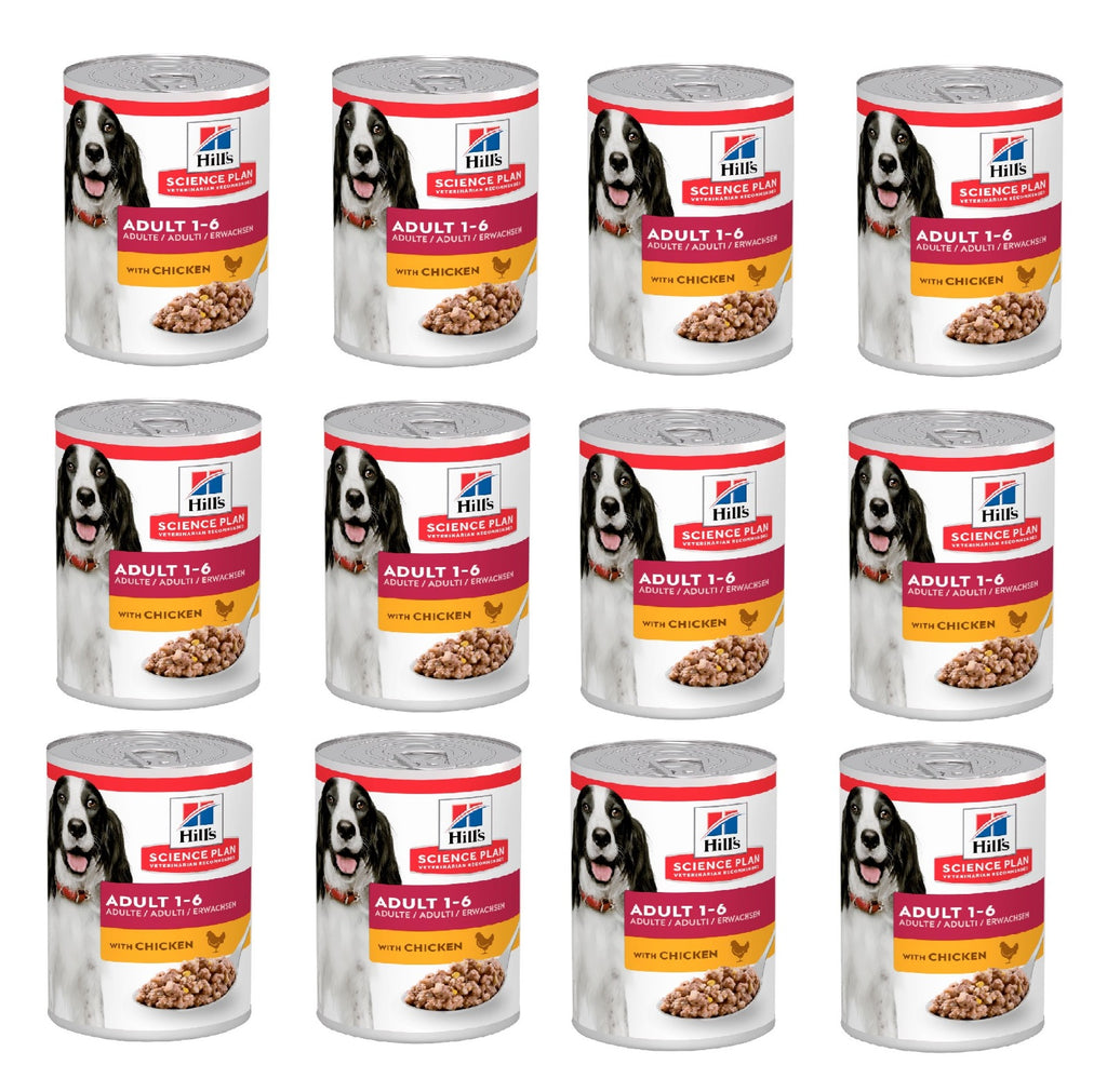 Hill's Science Plan Adult Dog Food With Chicken (12x370g)-12 pieces pack