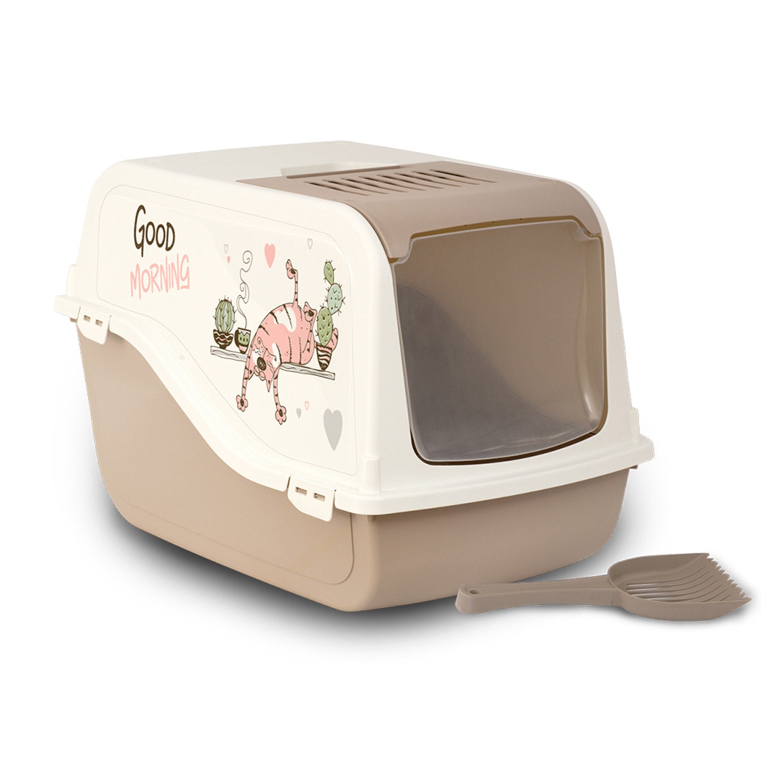 Cat Litter Box ARIEL(TOP FREE) with Cat Clipart